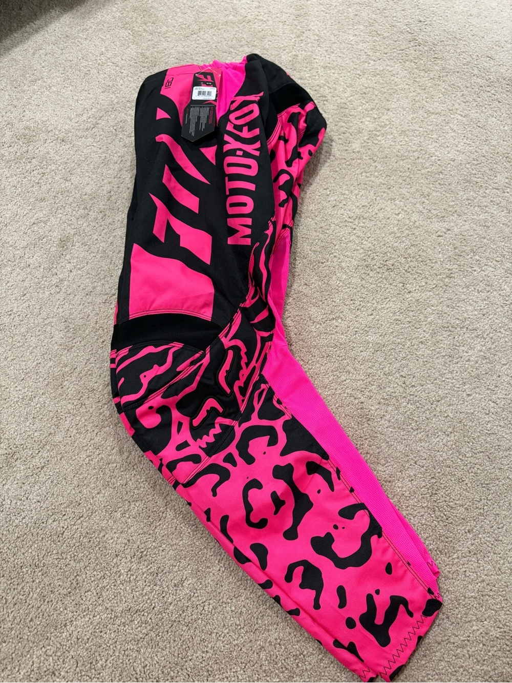 NWT Fox Bright Pink Motocross Pants with Black Logo